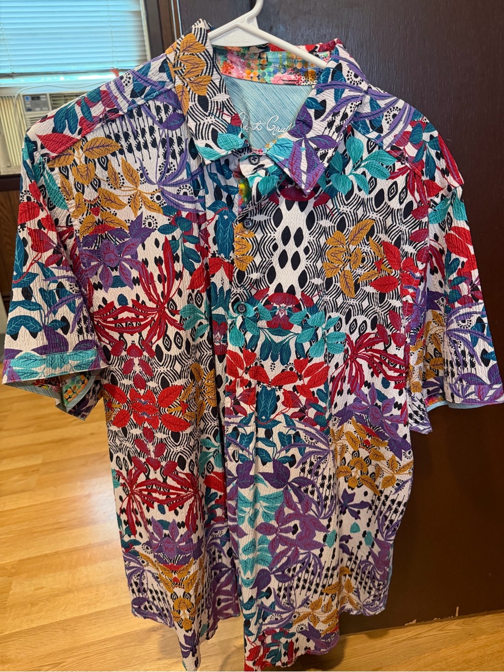 Robert Graham Multicolor Floral & Geometric Short-Sleeve Button-Down Shirt